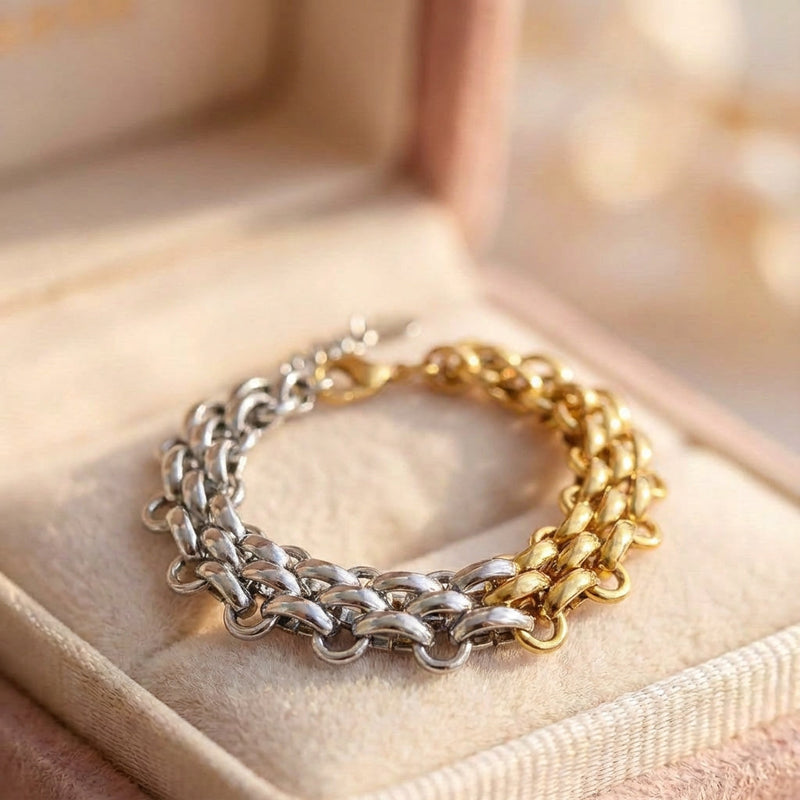 Vintage Handmade Braided Bangle Bracelet