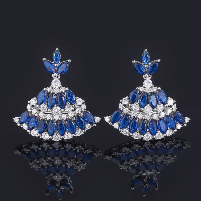Elegant Blue Sapphire Earrings