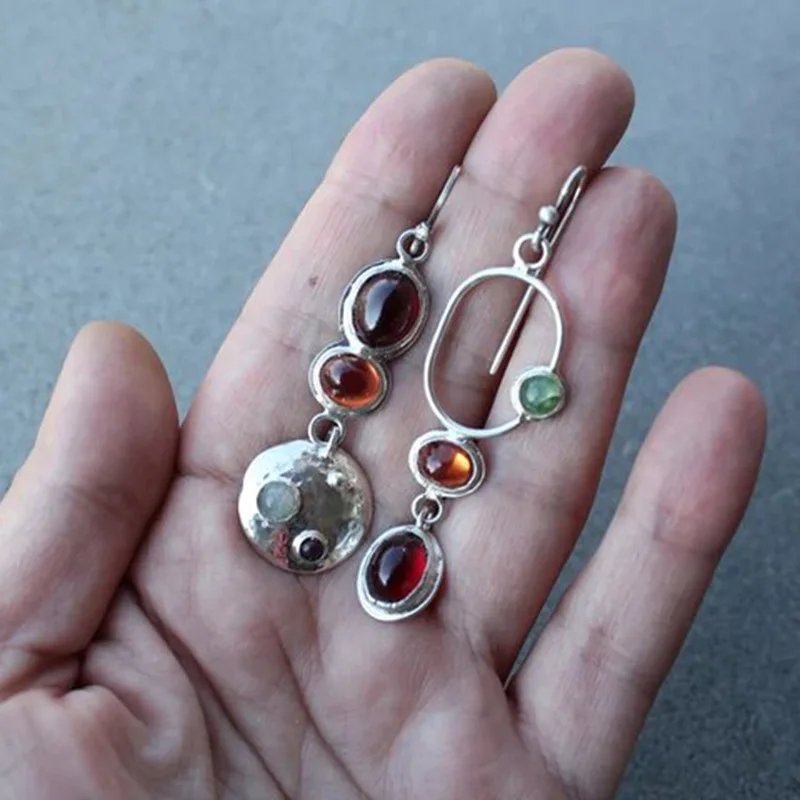 Vintage Garnet Dangle Earrings