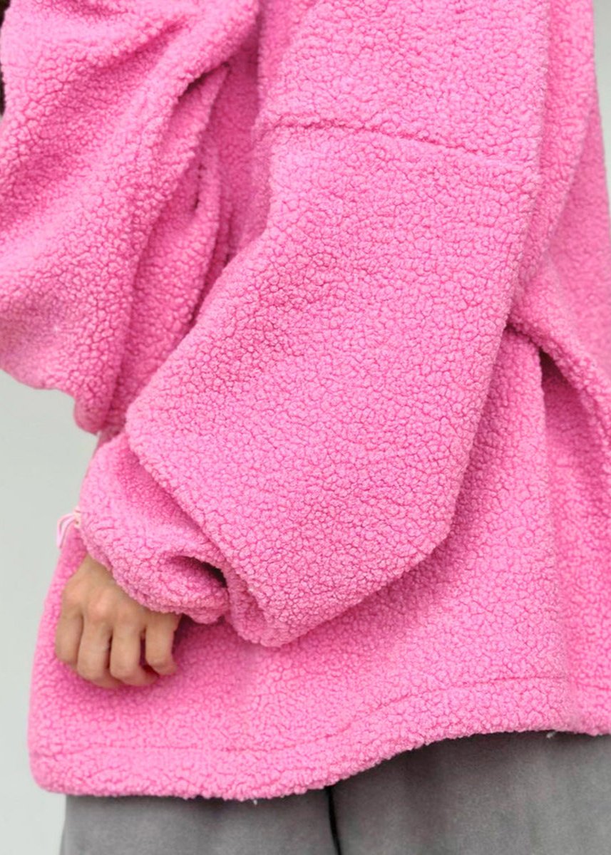 Cozy Lamb Fleece Pullover - Half-zip Sweater
