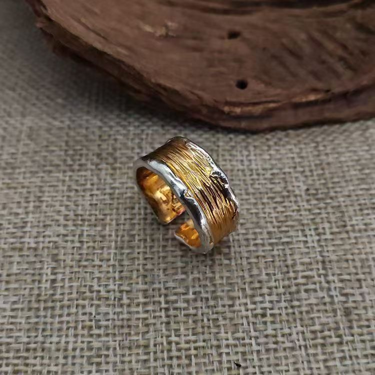 Textured Two Tone Ring