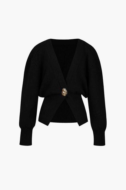 Classic Pullover Cardigan With V-neck