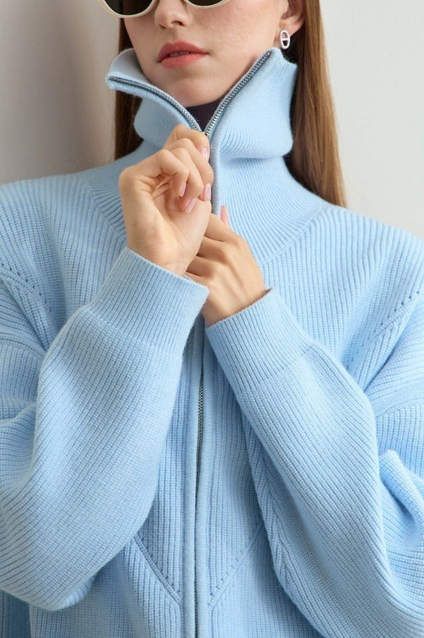 Slouchy High Neck Loose Sweater