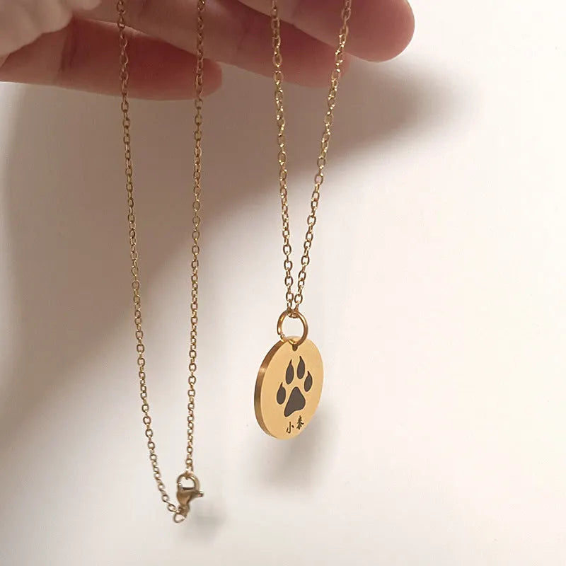 Minimalist Paw Print Necklace