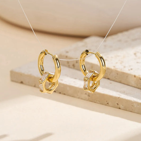Classic Gold Crystal Earrings