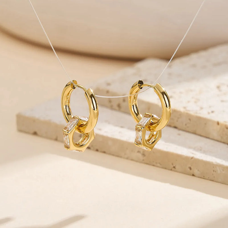 Classic Gold Crystal Earrings