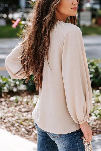 Work Life Balance V-neck Blouse