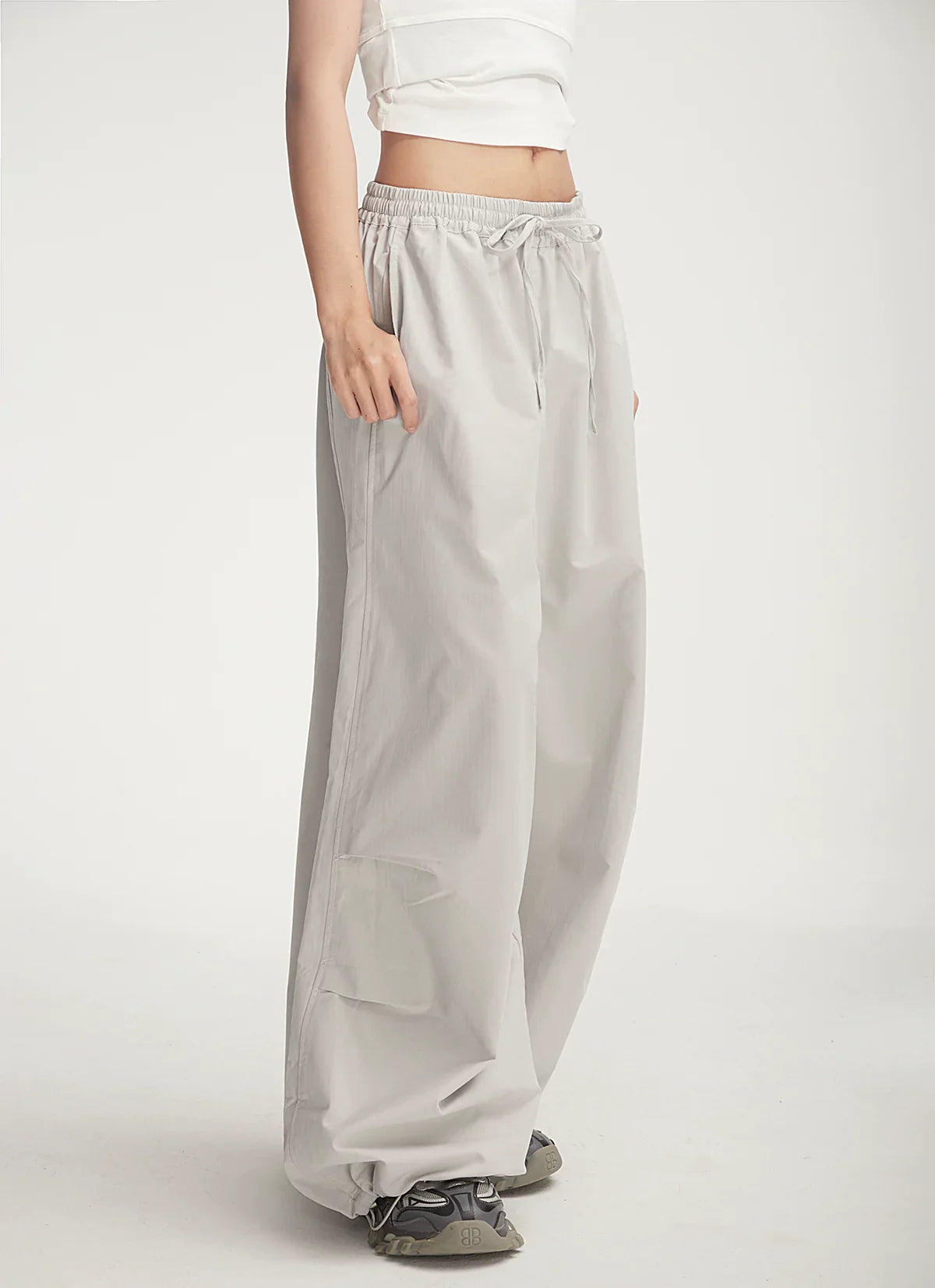 Balloon Drawstring Palazzo Pants