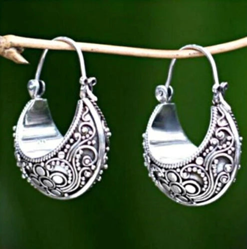Ornate Silver Earrings