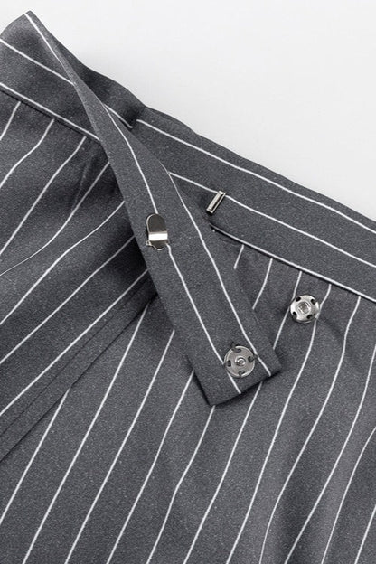 Striped Suit Blazer Two Piece Set