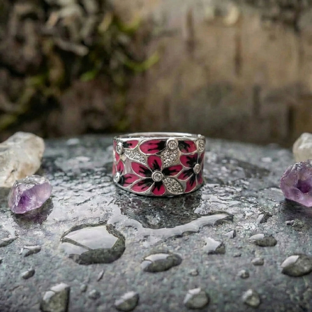 Elegant Flower Statement Ring