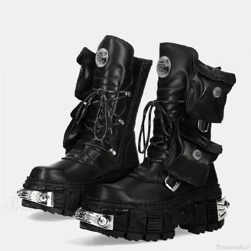 Fresh Punk Platform Gothic Lace Up Boot
