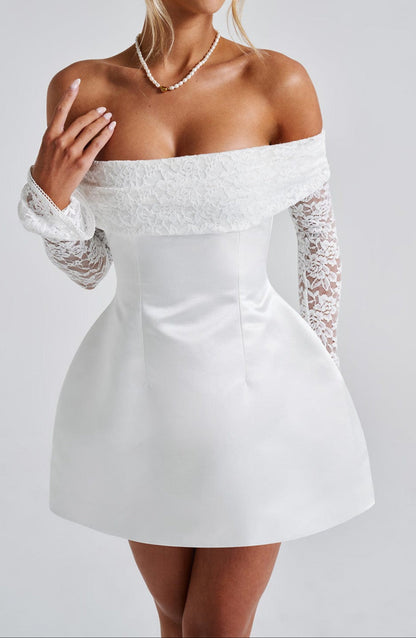 Catalina Mini Dress-ivory