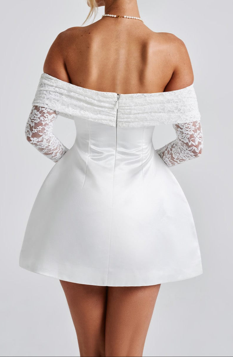 Catalina Mini Dress-ivory