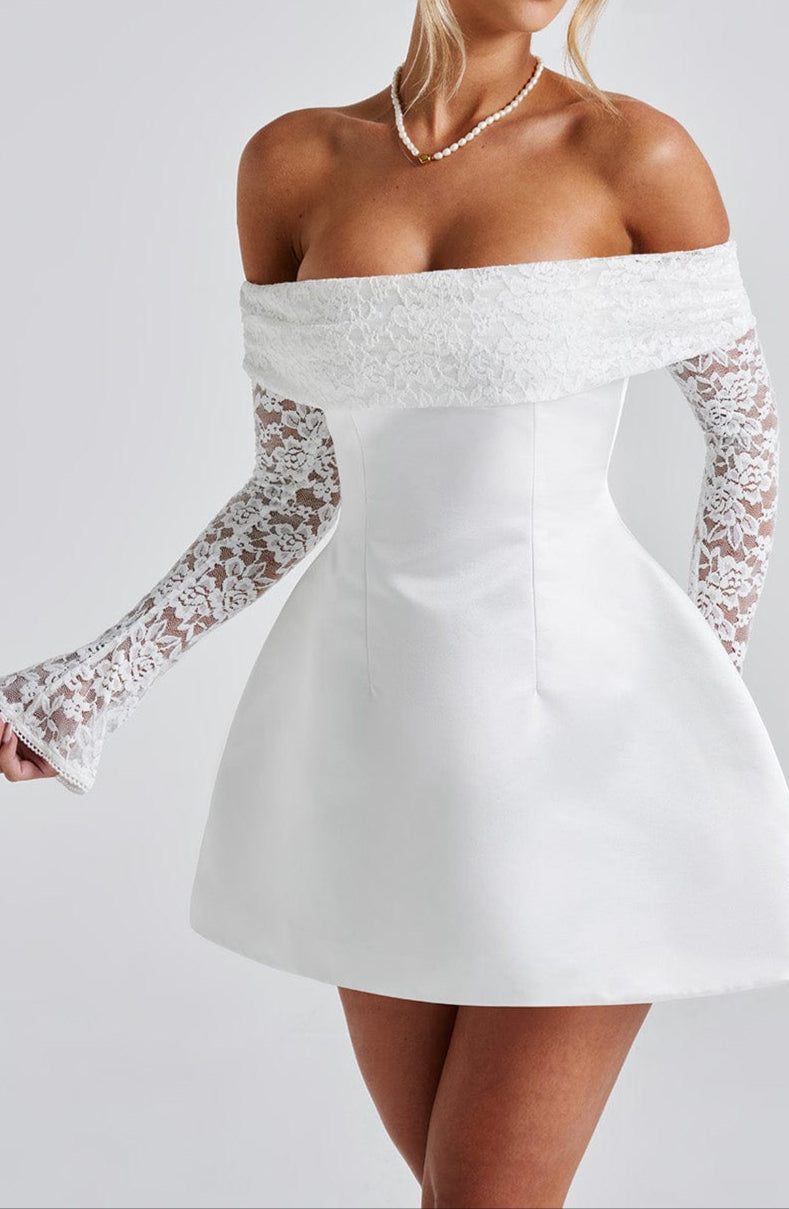 Catalina Mini Dress-ivory