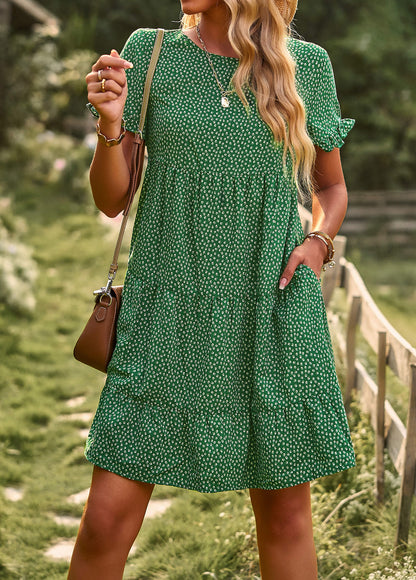 Sunshine Spot Mini Dress - Green