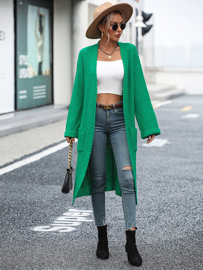 Alexia Pocketed Knit Cardigan - Green