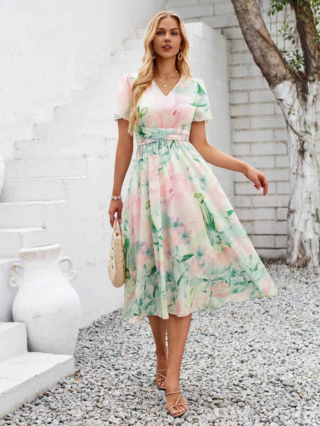 Gemma Midi Dress - Green