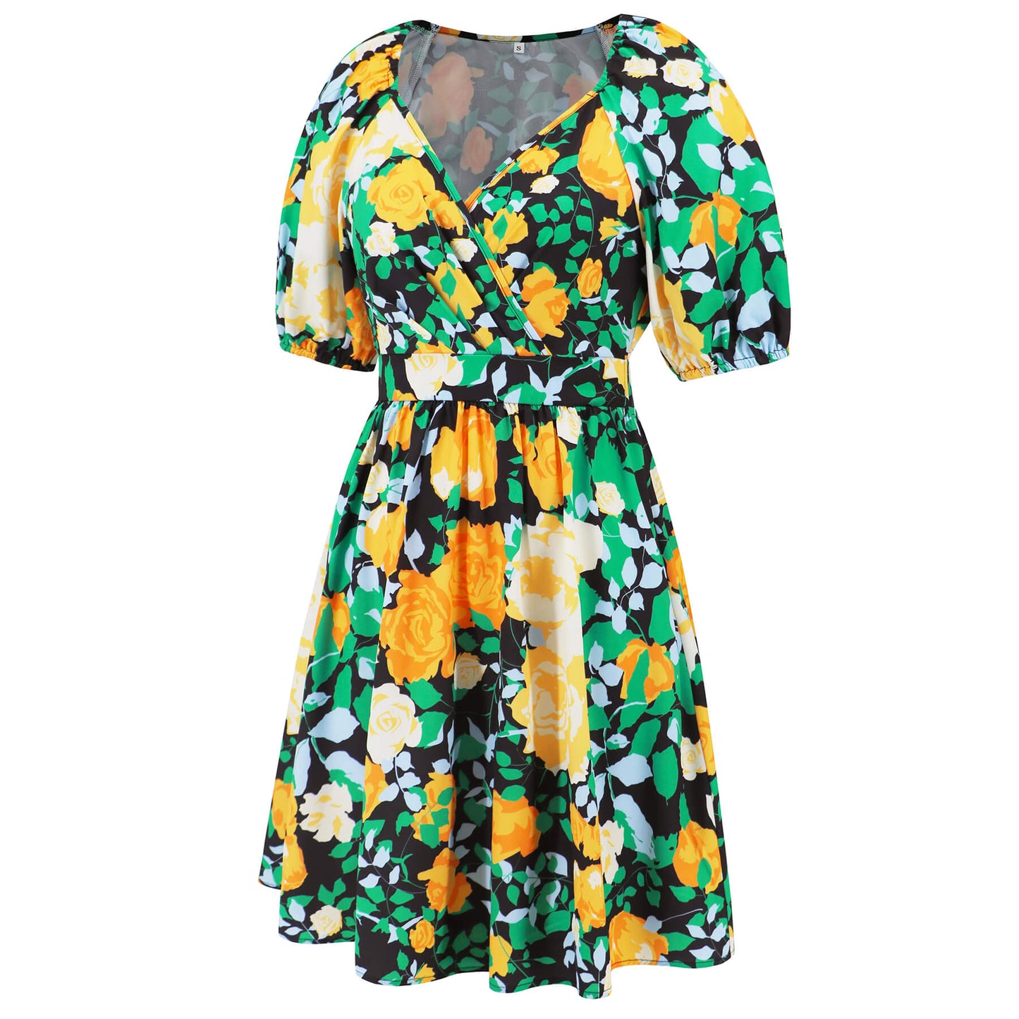 Ellerie Wrap Mini Dress - Green