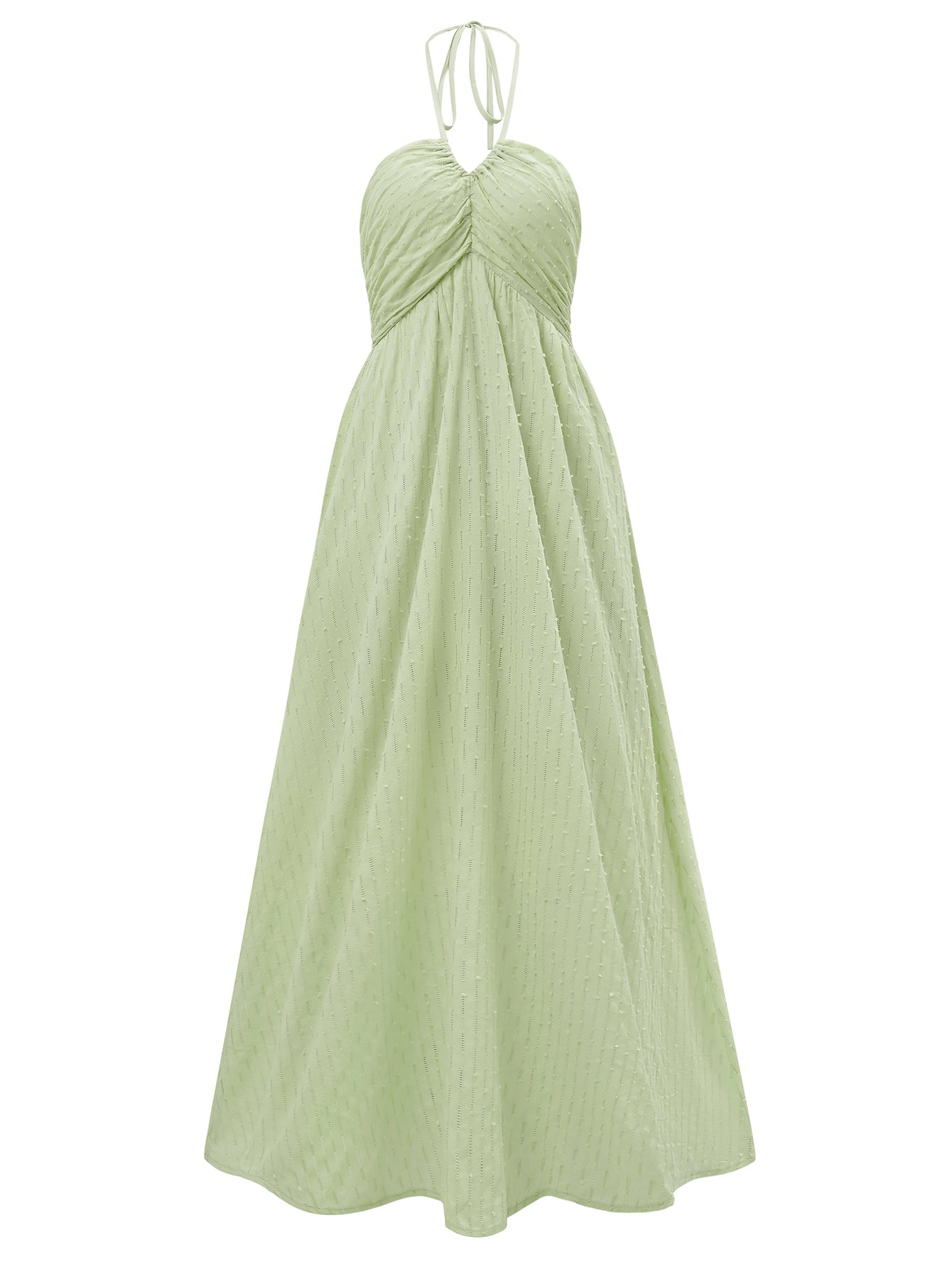Reservation for Two Halter Maxi Dress - Green