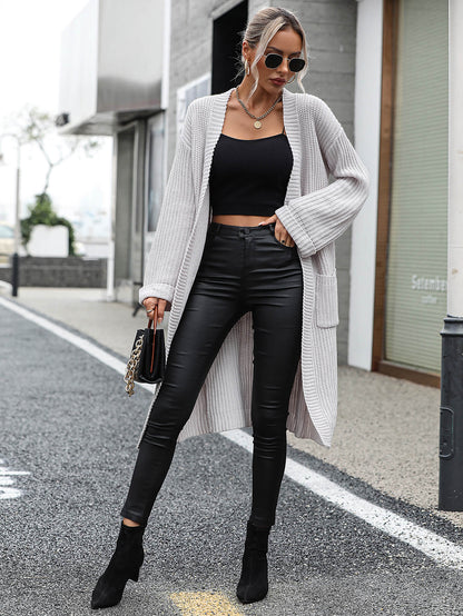 Alexia Pocketed Knit Cardigan - Grey