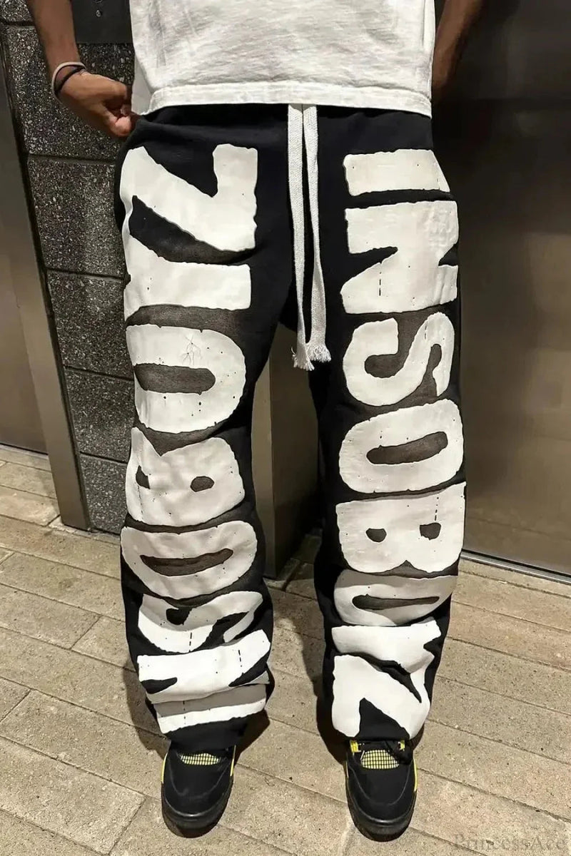 Harajuku Mysterious Letter Patch Pant