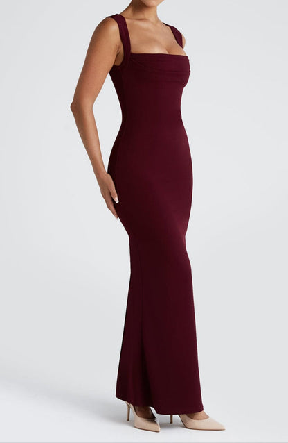 Leya Maxi Dress - Cherry Lacquer