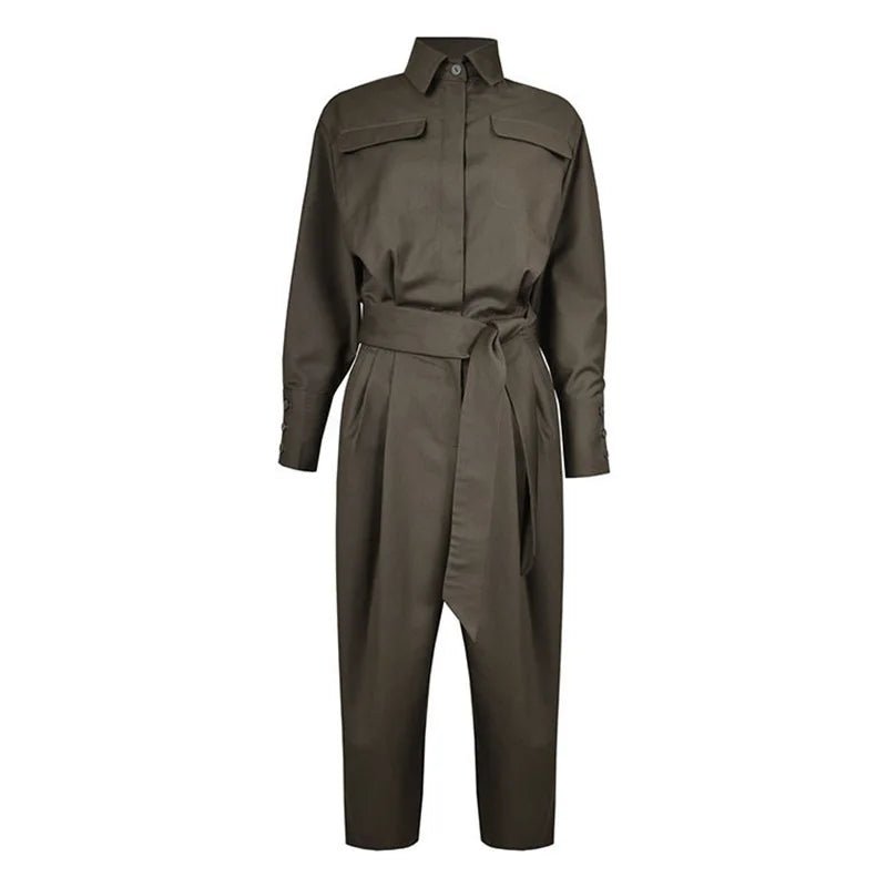 High Street Jumpsuit - Color Fitness Ankle-length Loose Fit Jumpsuit