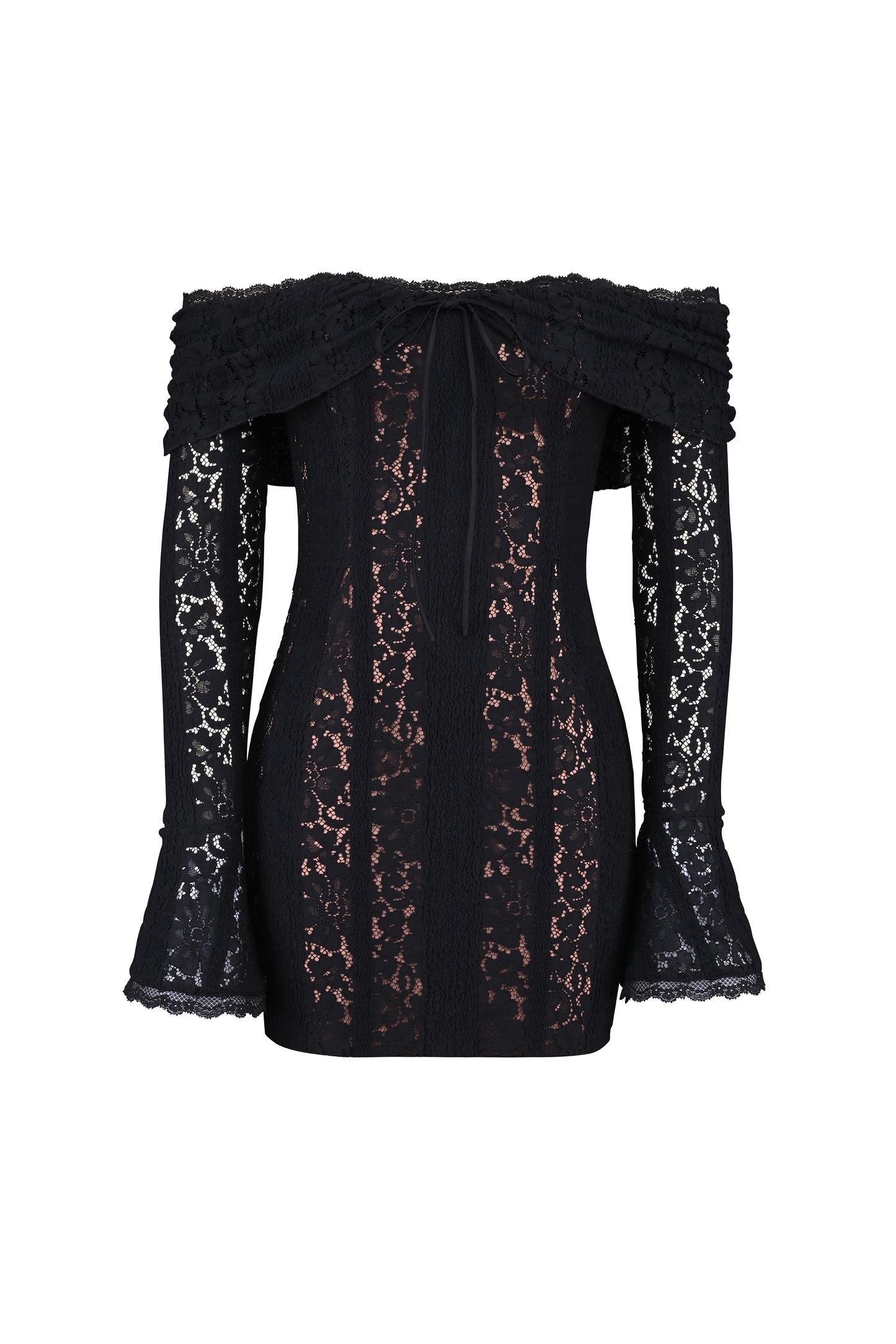 Emma Off Shoulder Lace Mini Dress