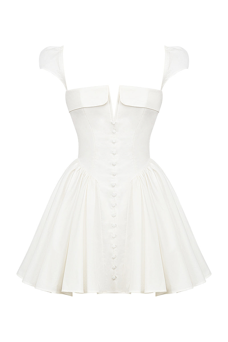 Evelyn Sweetheart Pleated Mini Dress