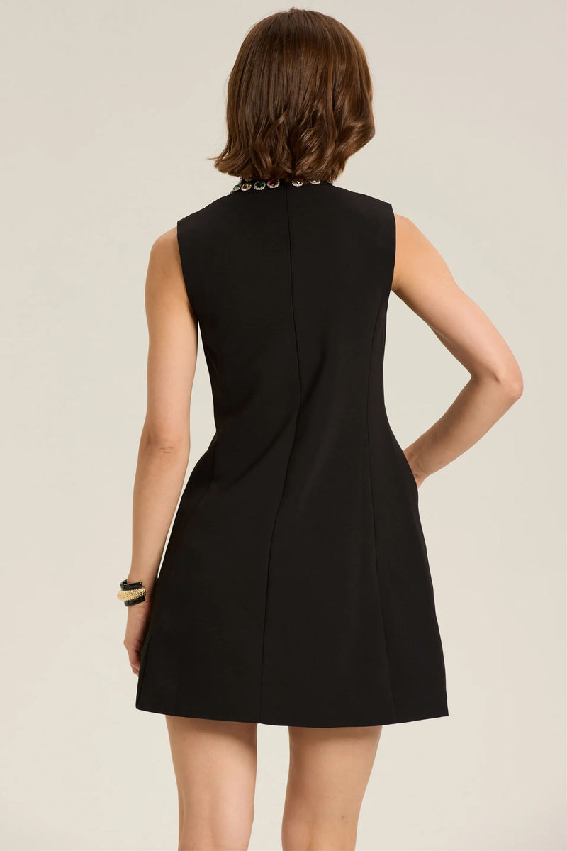 Linda Crystal-embellished Sleeveless Mini Dress