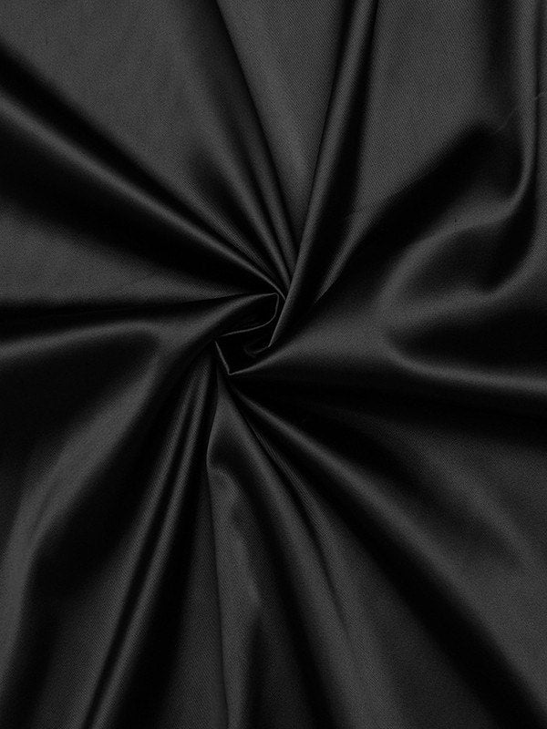 Black Satin Cowl Neck Split Maxi Dress