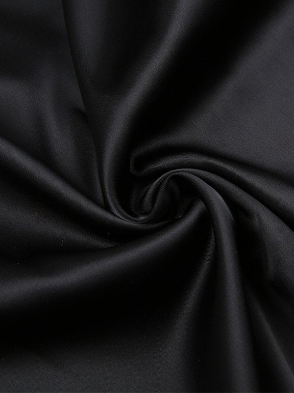 Sleeveless Black Reversible Mini Dress With Straps Detail