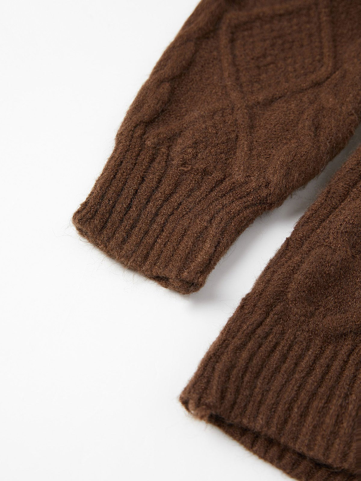 Oversize Brown Cardigan With Hood