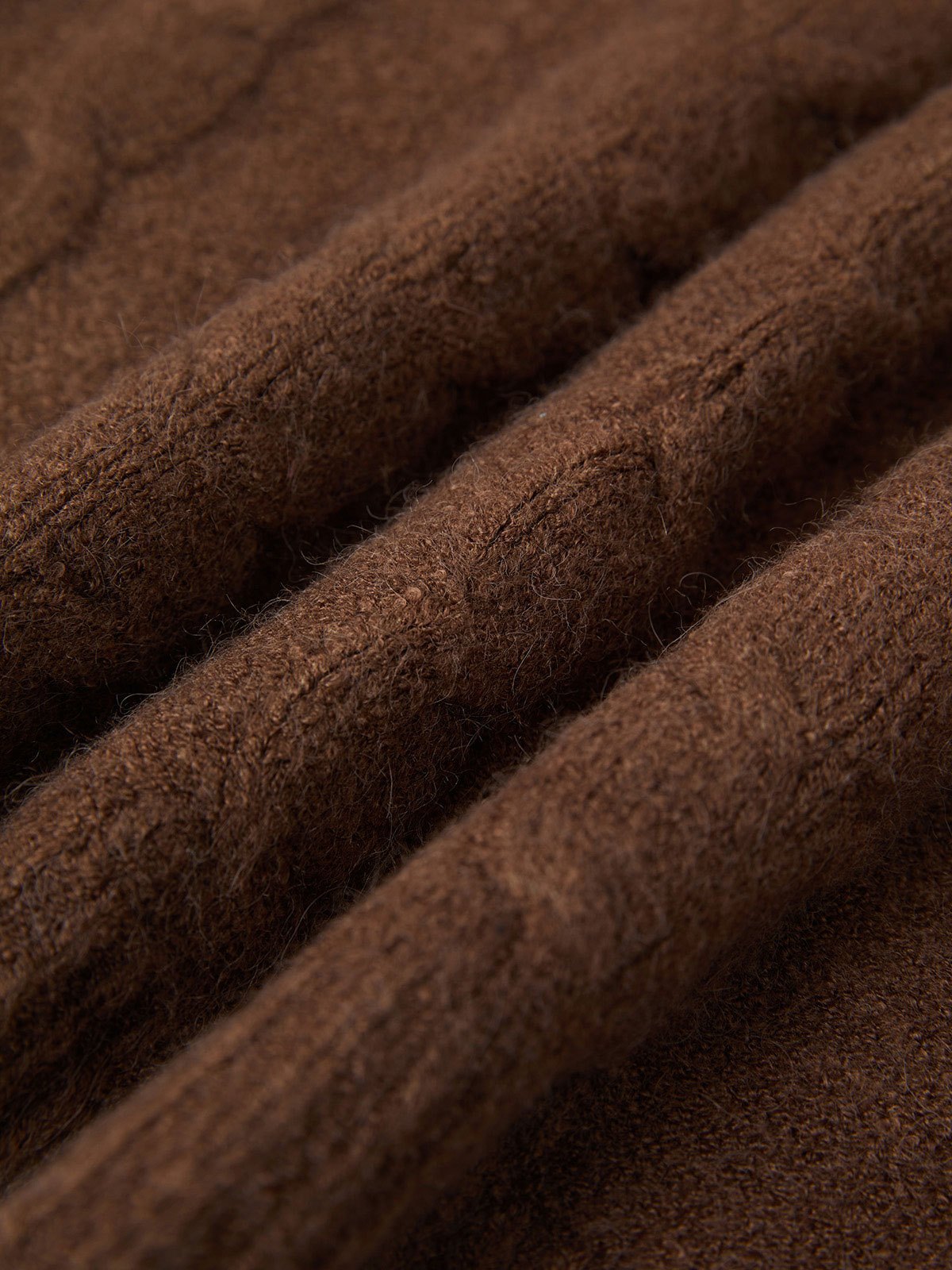 Oversize Brown Cardigan With Hood