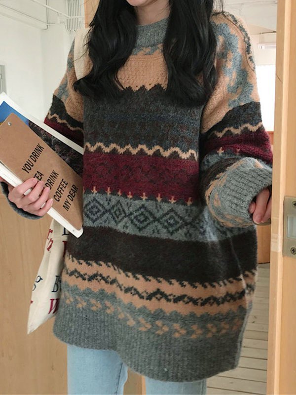 Oversize Jacquard Sweater
