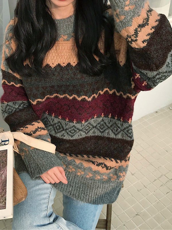 Oversize Jacquard Sweater