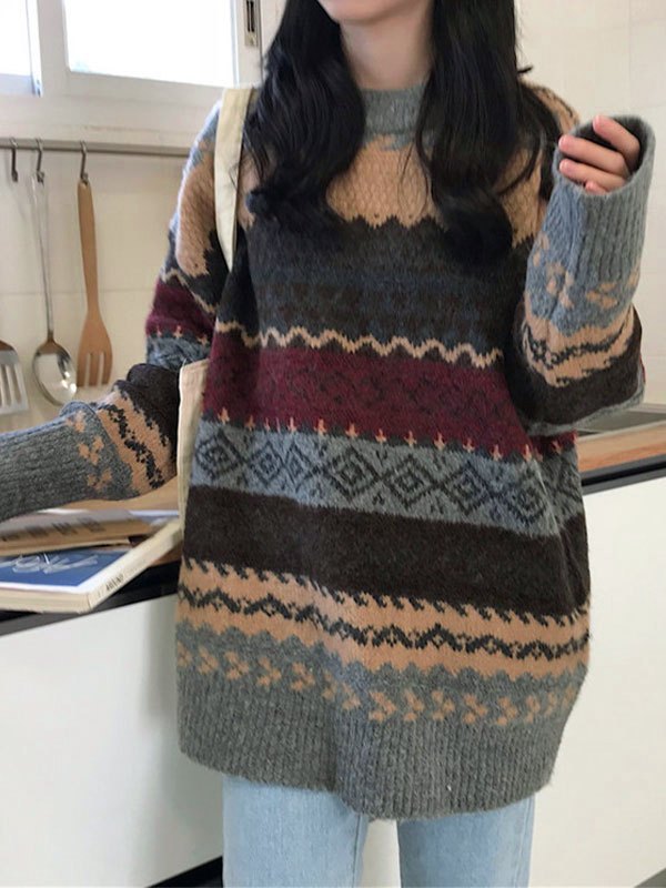 Oversize Jacquard Sweater