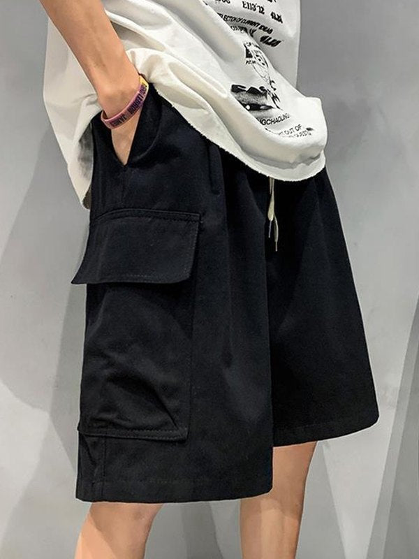 Black Baggy Cargo Shorts