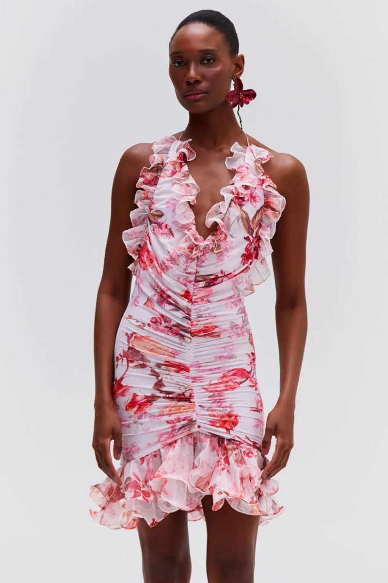 Haze Stretch Tulle Sleeveless Mini Dress