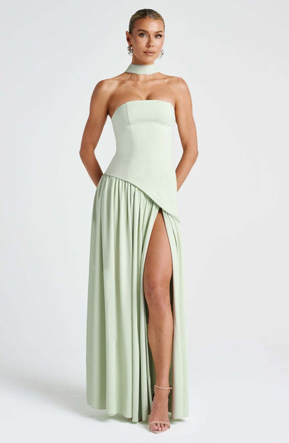 Elthion Strapless Bandage Maxi Dress