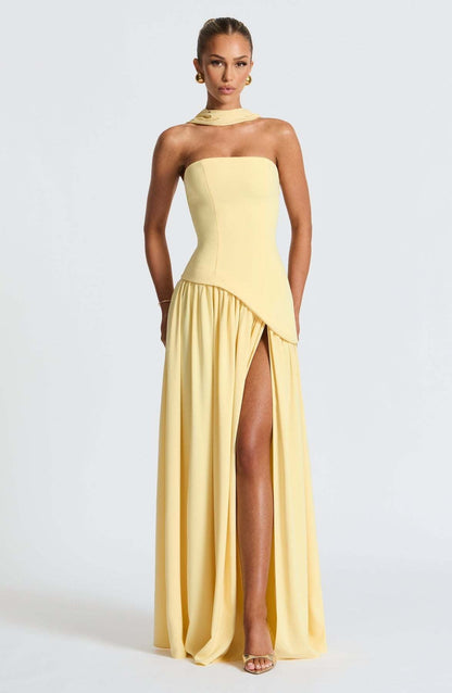 Elthion Strapless Bandage Maxi Dress