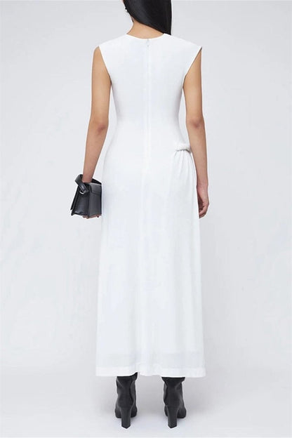 Janet Sleeveless Pleated Maxi Dress
