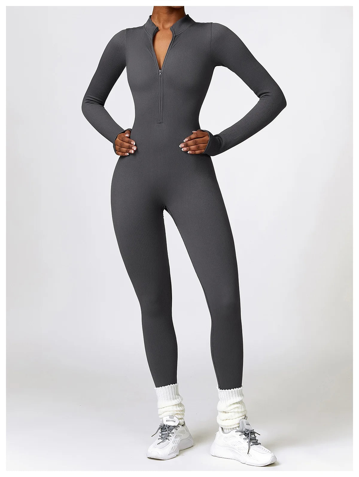 Serena - Zip Up Jumpsuit Long Sleeve
