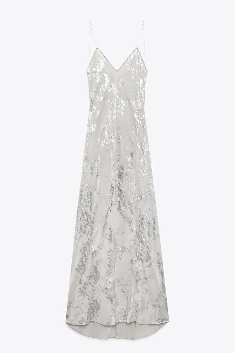V-neck Backless Cami Maxi Dress