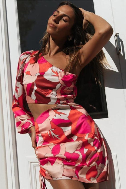 One-shoulder Strapped Mini Dress