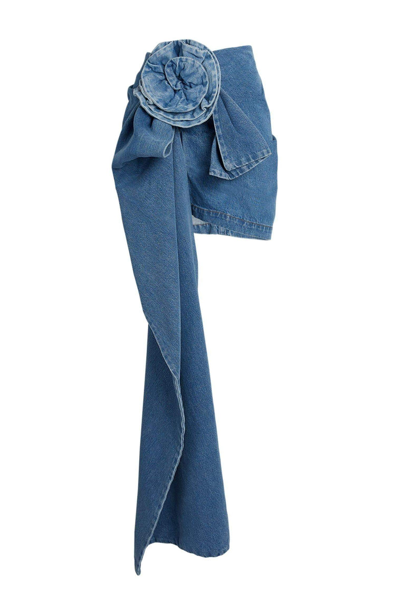 Denim 3d Mini Skirt