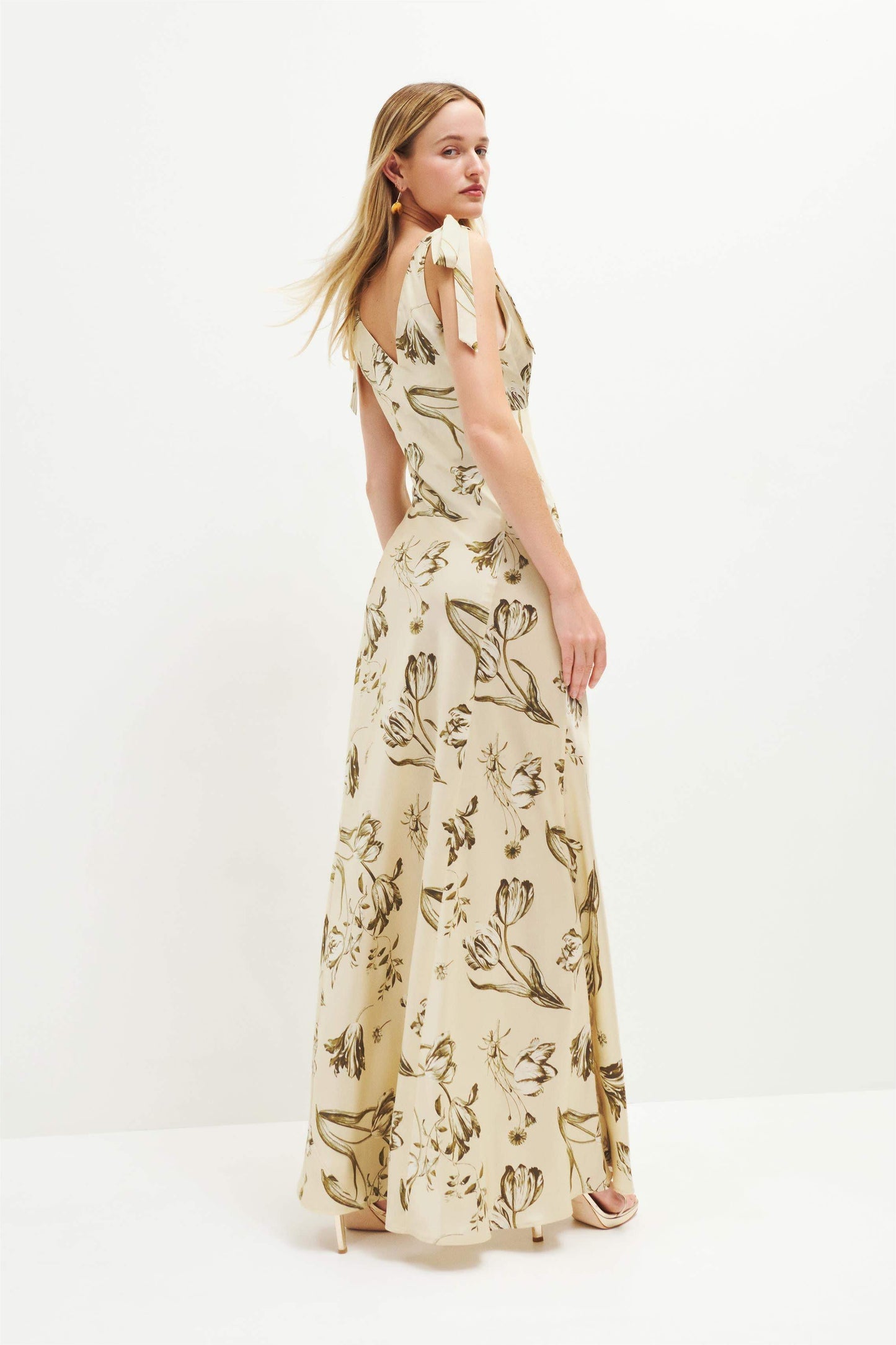 V-neck Wrapover Belted Midi Dress