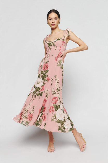 Sleeveless Cami Slim Midi Dress