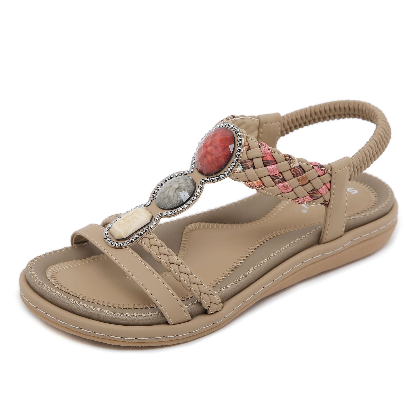 Siketu | Lush Beaded Cushioned Sandal